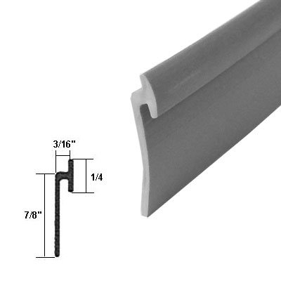 Angled Gray Vinyl Framed Shower Door Drip Rail - 36 long