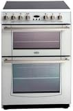 60cm Electric Cooker c/w 4 Zone Ceramic Hob Satin Steel (664_SAS)
