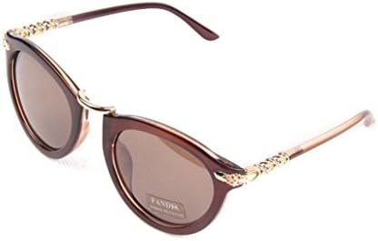 Fandia Fashion Women Eyewear Oversized Cat Eye Sunglasses Coffee