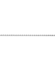 14k White Gold 1.5mm D/C Rope Chain