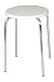 Wenko 15580100 Sgabello da bagno esclusivo, sedile MDF, cromato, 32x42,5x32 cm, colore