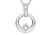 Childrens 1/5 Carat Diamond 14K White Gold Pendant w/Chain