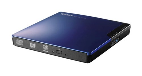 I-O DATA ミニノートPC対応 ポータブルDVDドライブ (ブルー) DVRP-U8XLE2BU