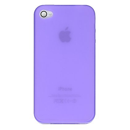 Apple iPhone 4G Crystal Skin Case - Purple with Tinted Design