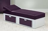 Clinton 3713-10 Upholstered Apron Recovery Couch with Wedge w/double draw storage