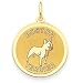 boston_terrier24boston terrier - 14kt Yellow Gold Boston Terrier Disc Charm