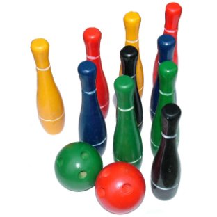 Childrens Toyshop  Toys : Garden Skittles 10 Pin version of ninepins [Toy]