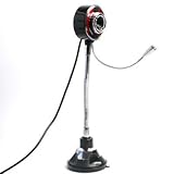 Premium 5.0 MP USB Webcam with Built-in Microphone - Red