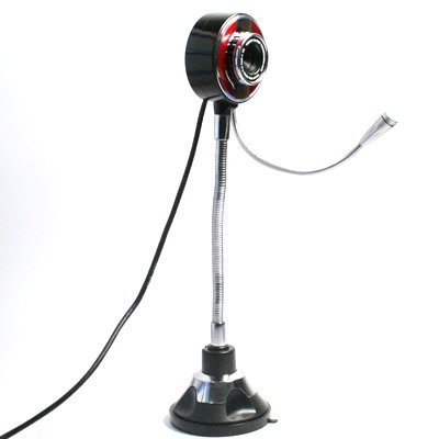 Premium 5.0 MP USB Webcam with Built-in Microphone - Red + Free Dreambargains Neckstrap / Lanyard
