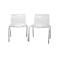 Obbligato Transparent Clear Acrylic Accent Chair, Set of 2