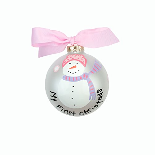 Snowman My First Christmas Ornament {Pink} Snowman My First Christmas Ornament {Pink}