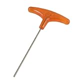 uxcell T型レンチ　Tシェイプ　六角スパナレンチ　六角レンチ　シルバートーン　磁性金属　レッド