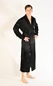 Men's Classic Long Satin Lounge Robe, Bathrobe