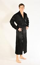 Men's Classic Long Satin Lounge Robe, Bathrobe