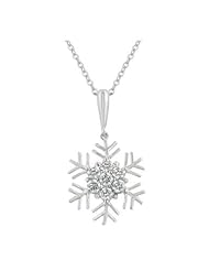 Snowflake Cubic Zirconia Pendant Necklace