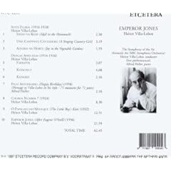 Emperor Jones back cover