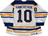 Dale Hawerchuk Autographed/Hand Signed Vintage Buffalo Sabres Replica Hockey Jersey
