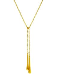 Marie Todd Modern Tear Drop 18K Gold Vermeil Lariat Necklace