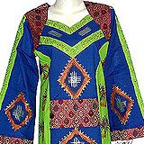 Womens Caftans Dress Long Sleeve Evening Gown Multicolored Size M (nkftn302)
