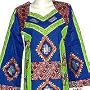 Womens Caftans Dress Long Sleeve Evening Gown Multicolored Size M (kftn302)