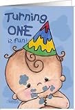First Birthday- Invitation for Boy Card