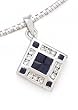 14k White Gold, Diamond & Sapphire Pendant (1.64ctw)