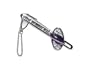 SILVER Colored Tie Clip Bar Purple Tiger Eye DIAMOND like stones Clasp