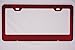 Fit Ferrari Red Stainless Steel License Plate Frame (Powder Coasted Color)