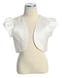 Daphne Bolero Satin Jacket with Cap Sleeves