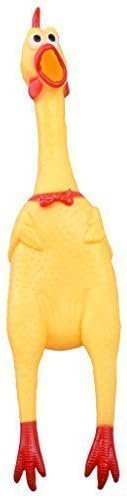 KEden Rubber Squawking Chicken Novelty Gag Joke Toy for Child 12" Middle