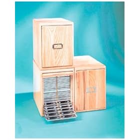 CABINET SEASONED OAK WOOD - Wooden Micro Slide Storage Cabinet, with Sliding Door - Model 48466-006