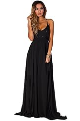 Chiffon Goddess Lace Backless Sequined Maxi Dress 