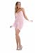 2 PC. Fairy cut chemise with lace accent, satin bow detail, and matching G-string.