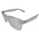 Wayfarer Brille, transparente Gläser, transparent Buch: nerd Wayfarer Brille, transparente Gläser, transparent
