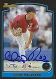 Chris Narveson, St. Louis Cardinals, 2003 Bowman Autographed Card