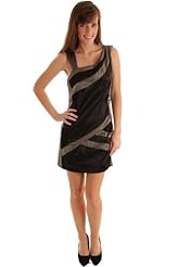 Colorblocking One Shoulder Cotton/Spandex  Dress