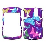 31en8eui4kL. SL160  Fits BlackBerry Curve 8300 8310 8320 8330 Cell Phone Snap on Protector Faceplate Cover Housing Case   Butterfly Dot/Purple