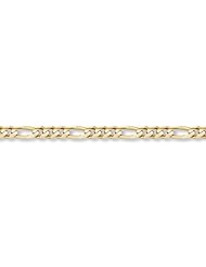 14K Gold Figaro Link Bracelet (7mm)