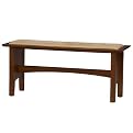 Microfiber and Wood Bench - Cherry