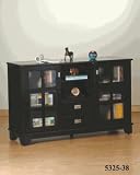 Low Cabinet with Sliding Doors - Antique Black