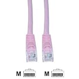 (5 PACK) 3 Feet RJ45 CAT 5E Molded Network Cable - Pink