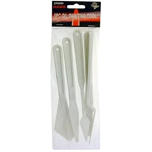 6 PLASTIC OIL PAINTING SPATULA TOOL 5-PIECE SET by 