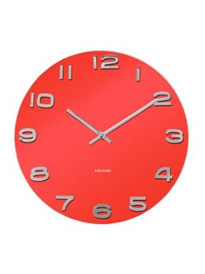 Karlsson KA4403 Wanduhr Vintage rund rot Preisvergleich