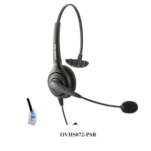 Call Center Headset for SoundPoint IP Phones with RJ9 Headset Jack