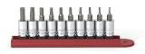 GearWrench 80323 10-Piece 1/4-Inch Drive SAE Hex Bit Socket Set