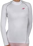 JustOneStyle Take Five Women's 095 Skin Tight Compression Baselayer T Shirt Running White Top