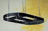 Rogar 2526 Oval Gourmet Pot Racks with Centerbar