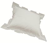 Martha Stewart Trousseau Hemstitch Square Pillow, White