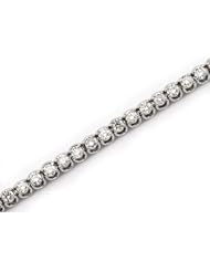14K White Gold Diamond U Bracelet