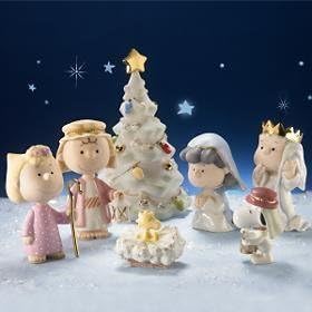 LENOX PEANUTS SNOOPY THE CHRISTMAS PAGEANT SET by Lenox